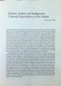 Cover page of Llamas, Snakes, and Indigenous Colonial Equivalency in the Andes