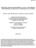 Cover page: Improving Indoor Environmental Quality And Energy Performance Of Modular Classroom HVAC 
Systems
