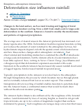 Cover page: Deforestation size influences rainfall