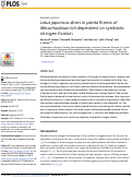 Cover page: Lotus japonicus alters in planta fitness of Mesorhizobium loti dependent on symbiotic nitrogen fixation.