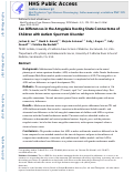 Cover page: Sex Differences in the Amygdala Resting-State Connectome of Children With Autism Spectrum Disorder