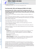 Cover page: Food Insecurity, CKD, and Subsequent ESRD in US Adults