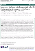 Cover page: Succession of physiological stages hallmarks the transcriptomic response of the fungus Aspergillus niger to lignocellulose