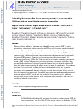 Cover page: Selecting measures for the neurodevelopmental assessment of children in low- and middle-income countries