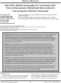 Cover page: BE-SAFE: Bedside Sonography for Assessment of the  Fetus in Emergencies: Educational Intervention for  Late-pregnancy Obstetric Ultrasound