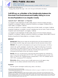 Cover page: Self-Efficacy as a Mediator of the Relationship Between the Perceived Food Environment and Healthy Eating in a Low Income Population in Los Angeles County.