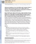 Cover page: Adolescent Substance Use in the Multimodal Treatment Study of Attention-Deficit/Hyperactivity Disorder (ADHD) (MTA) as a Function of Childhood ADHD, Random Assignment to Childhood Treatments, and Subsequent Medication