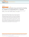 Cover page: Origin of the unusually strong and selective binding of vanadium by polyamidoximes in seawater