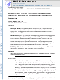 Cover page: Human papillomavirus-associated anal and cervical cancers in HIV-infected individuals