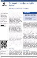 Cover page: The impact of freedom on fertility decline