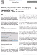 Cover page: Advances and prospects to achieve high-performing and durable proton-exchange-membrane unitized regenerative fuel cells