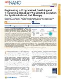 Cover page: Engineering a Programmed Death-Ligand 1-Targeting Monobody Via Directed Evolution for SynNotch-Gated Cell Therapy.