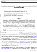 Cover page: Polarization and variability of compact sources measured in Planck time-ordered data