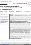 Cover page: Effect of furosemide on comprehensive renin-angiotensin-aldosterone system activity of Thoroughbred horses.