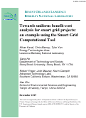 Cover page: Towards uniform benefit-cost analysis for smart grid projects: an example using the Smart Grid Computational Tool: