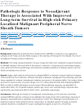 Cover page: Pathologic Response to Neoadjuvant Therapy is Associated With Improved Long-term Survival in High-risk Primary Localized Malignant Peripheral Nerve Sheath Tumors.