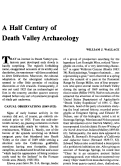 Cover page: A Half Century of Death Valley Archaeology