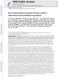 Cover page: Short peripheral blood leukocyte telomere length in rheumatoid arthritis-interstitial lung disease.