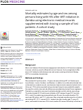 Cover page: Mortality estimates by age and sex among persons living with HIV after ART initiation in Zambia using electronic medical records supplemented with tracing a sample of lost patients: A cohort study