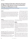 Cover page: ¡Venga Y Relájese! Pilot Stress Reduction Program for Migrant Latina Women Living in Low-Resource Settings From Milwaukee to Lima.