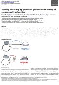 Cover page: Splicing factor Prp18p promotes genome-wide fidelity of consensus 3-splice sites.