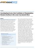 Cover page: Investigating Factors Contributing to Phytoplankton Biomass Declines in the Lower Sacramento River