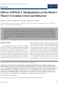 Cover page: Effects of BMAL1 Manipulation on the Brain's Master Circadian Clock and Behavior.