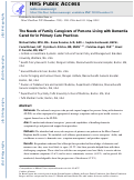 Cover page: The needs of family caregivers of persons living with dementia cared for in primary care practices.