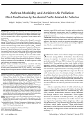 Cover page: Asthma Morbidity and Ambient Air Pollution