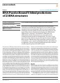 Cover page: RNA-Puzzles Round V: blind predictions of 23 RNA structures