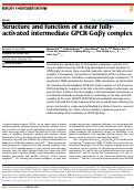 Cover page: Structure and function of a near fully-activated intermediate GPCR-Gαβγ complex.