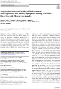 Cover page: Association between Childhood Maltreatment and Depressive and Anxiety Symptoms among Men Who Have Sex with Men in Los Angeles