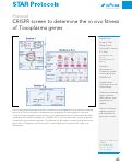 Cover page: CRISPR screen to determine the in vivo fitness of Toxoplasma genes