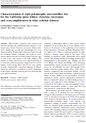 Cover page: Characterization of eight polymorphic microsatellite loci for the California spiny lobster, Panulirus interruptus and cross-amplification in other achelate lobsters