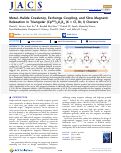 Cover page: Metal-Halide Covalency, Exchange Coupling, and Slow Magnetic Relaxation in Triangular (CpiPr5)3U3X6 (X = Cl, Br, I) Clusters.