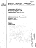 Cover page: Segmentation of Confocal Microscope Images of Cell Nuclei in Thick Tissue Sections