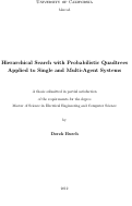 Cover page: Hierarchical Search with Probabilistic Quadtrees Applied to Single and Multi-Agent Systems