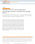 Cover page: Vascular niche IL-6 induces alternative macrophage activation in glioblastoma through HIF-2α