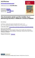 Cover page: The Animalistic Gullet and the Godlike Soul: Reframing Sacrifice in Midrash Leviticus Rabbah