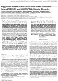 Cover page: Suggestive evidence for association of the circadian genes PERIOD3 and ARNTL with bipolar disorder