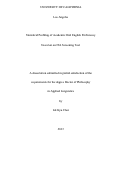 Cover page: Statistical Profiling of Academic Oral English Proficiency based on an ITA Screening Test