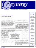 Cover page of synergy, Fall 2001