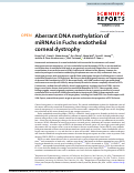 Cover page: Aberrant DNA methylation of miRNAs in Fuchs endothelial corneal dystrophy