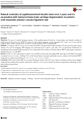 Cover page: Natural evolution of popliteomeniscal fascicle tears over 2 years and its association with lateral articular knee cartilage degeneration in patients with traumatic anterior cruciate ligament tear