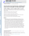 Cover page: The German Three Factor Impulsivity Index: Confirmatory factor analysis and ties to demographic and health-related variables