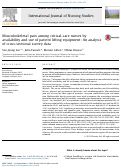 Cover page: Musculoskeletal pain among critical-care nurses by availability and use of patient lifting equipment: An analysis of cross-sectional survey data