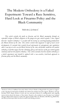 Cover page: The Modern Orthodoxy is a Failed Experiement: Toward a Race Sensitive, Hard Look at Firearms Policy and the Black Community