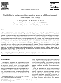 Cover page: Variability in surface moisture content along a hillslope transect: Rattlesnake Hill, Texas