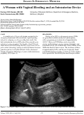 Cover page: A Woman with Vaginal Bleeding and an Intrauterine Device