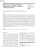 Cover page: Methodology to Quantify Collagen Subtypes and Crosslinks: Application in Minipig Cartilages